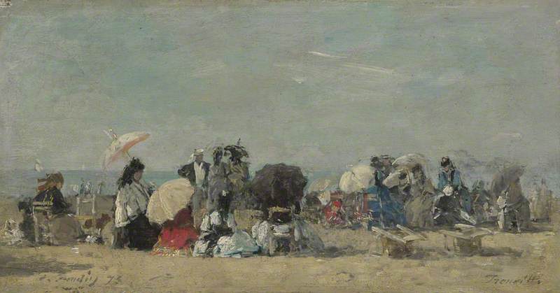 Eugène Louis Boudin, Beach Scene, Trouville