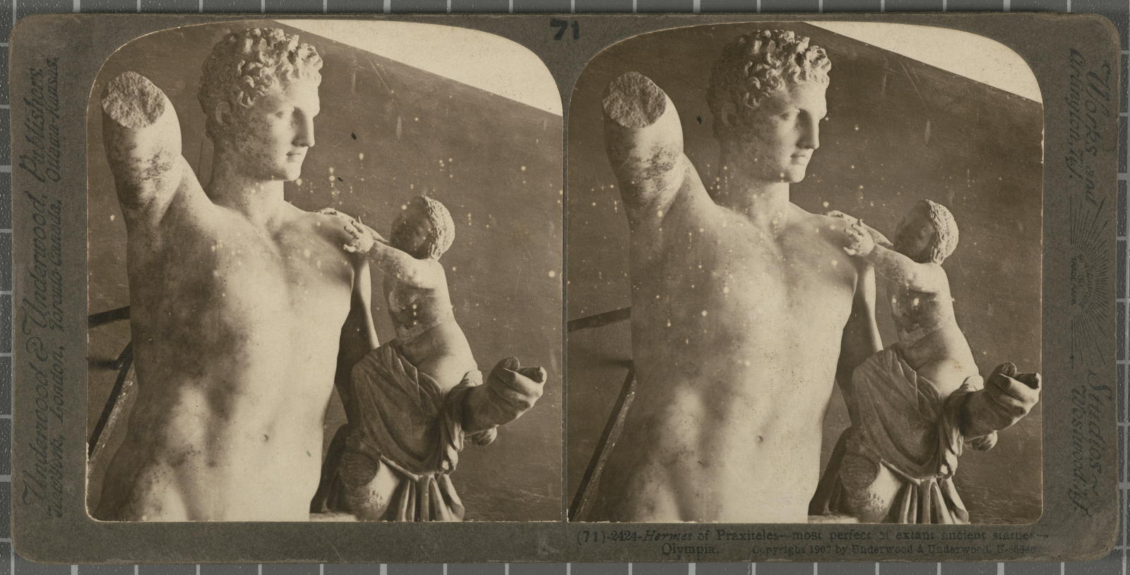 Desconegut, Hermes of Praxiteles-most of the exemptions from Olympia Justification, title inscribed Underwood & Underwood Publishers