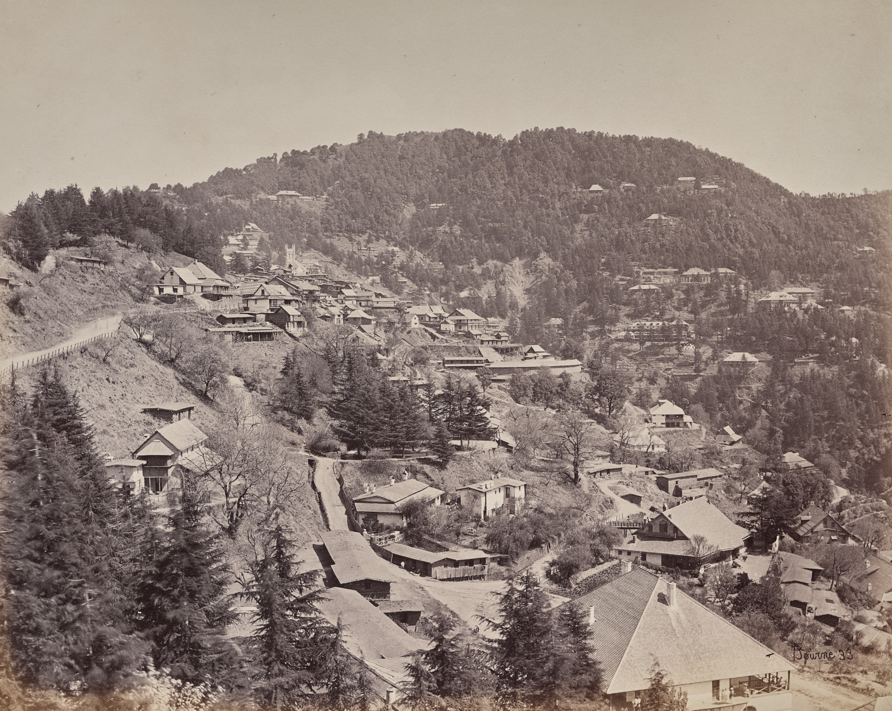 Samuel Bourne, Shimla. Houses of European Residents, Looking East