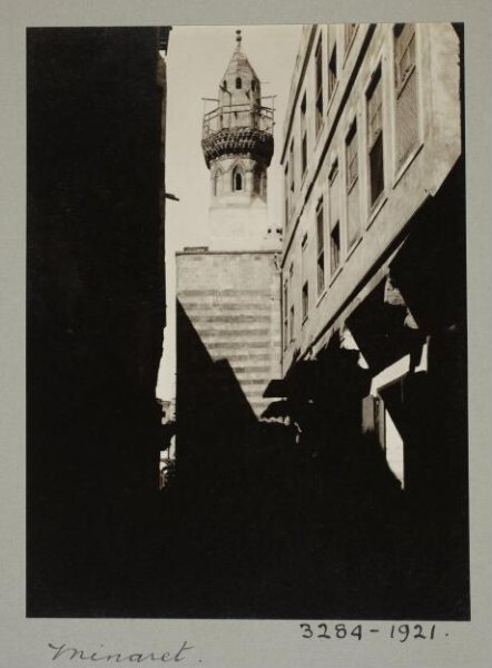 K.A.C. Creswell, Minaret of the funerary mosque of Mamluk Amir Aslam al-Silihdar, Cairo