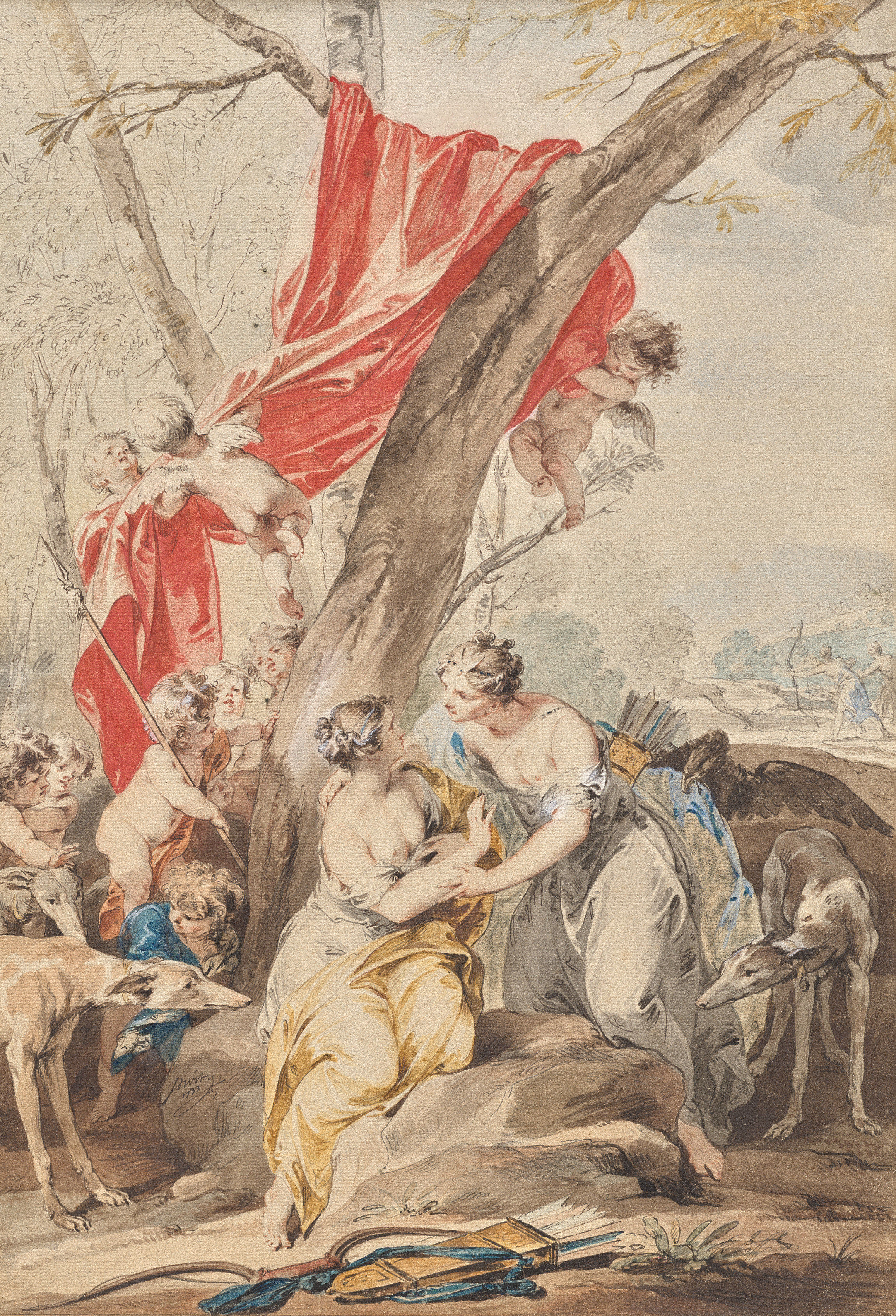 Jacob de Wit, Jupiter (in the guise of Diana) and Callisto