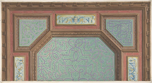 Jules-Edmond-Charles Lachaise, Design for Ceiling, Hôtel Hope