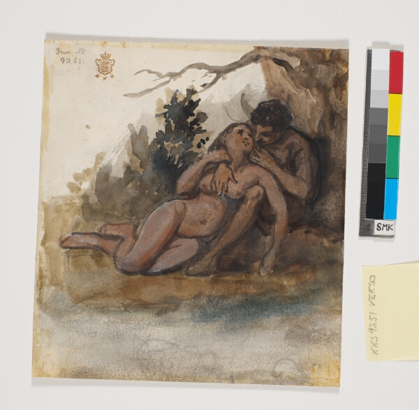 Wilhelm Marstrand, Et nøgent par ved et træ