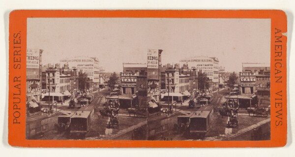 Edward and Henry T. Anthony & Co., Looking up Hudson Street from the corner of Chambers St.