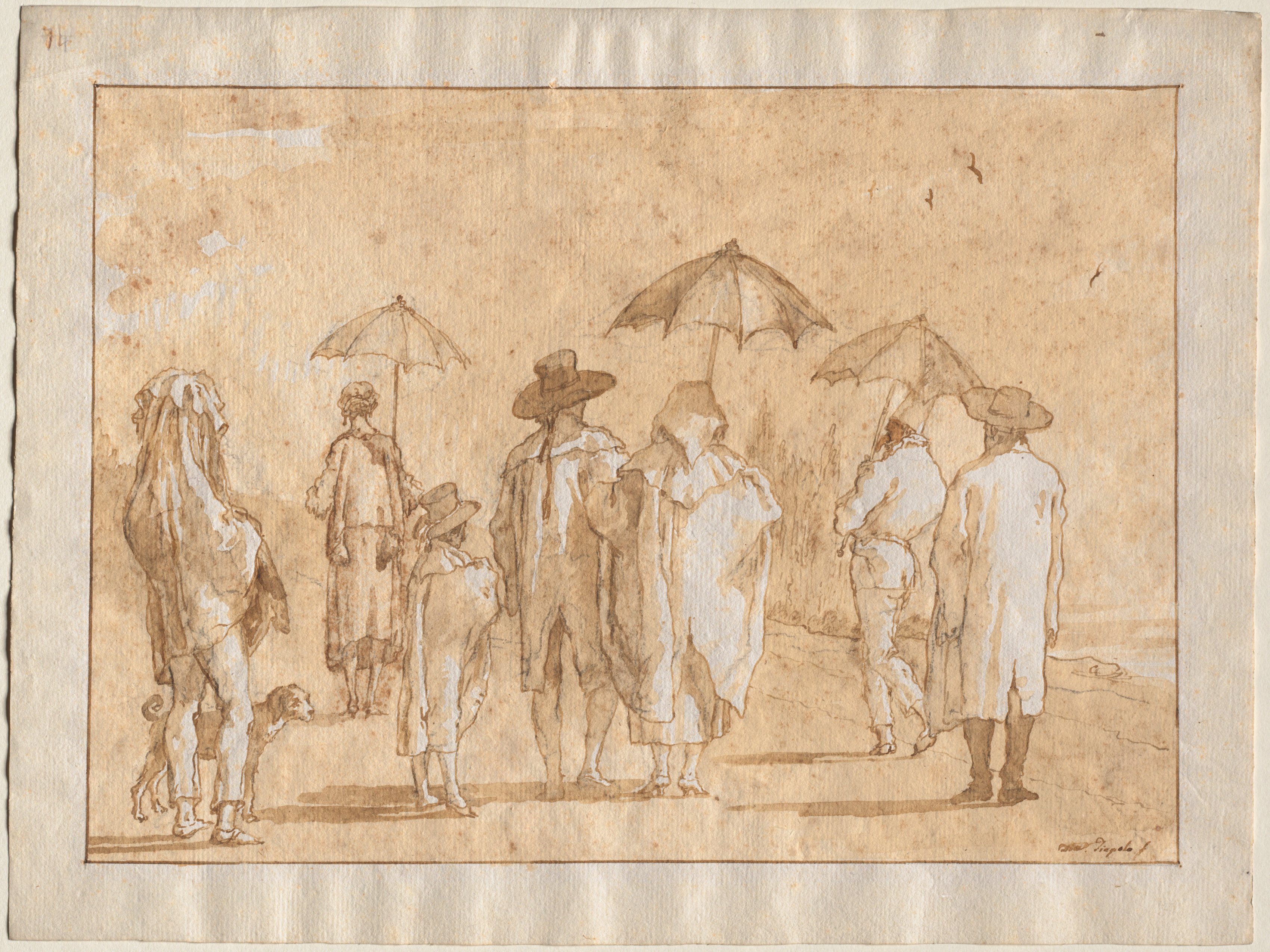 Giovanni Domenico Tiepolo, A Spring Shower