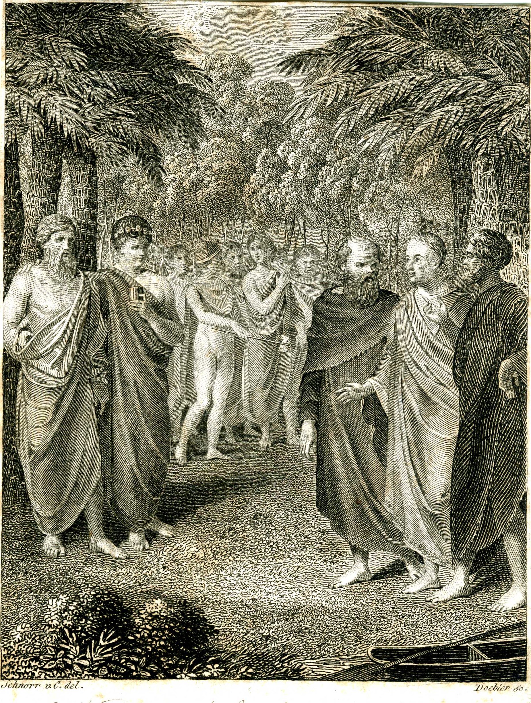 Unknown artist, Grafik 'Charons Ankunft'