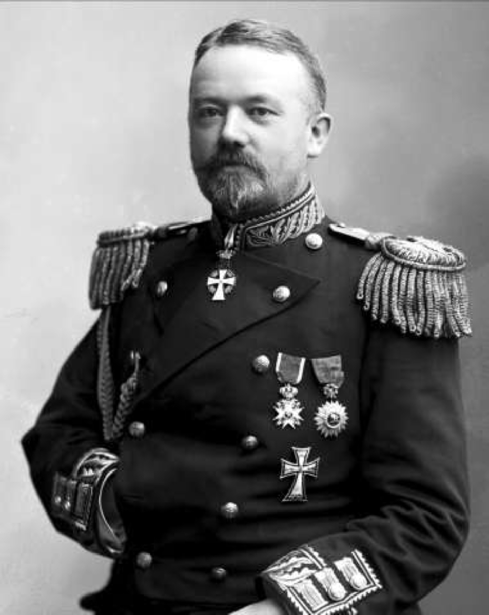 Gustav Borgen, Portrett, admiral Børresen i uniform.