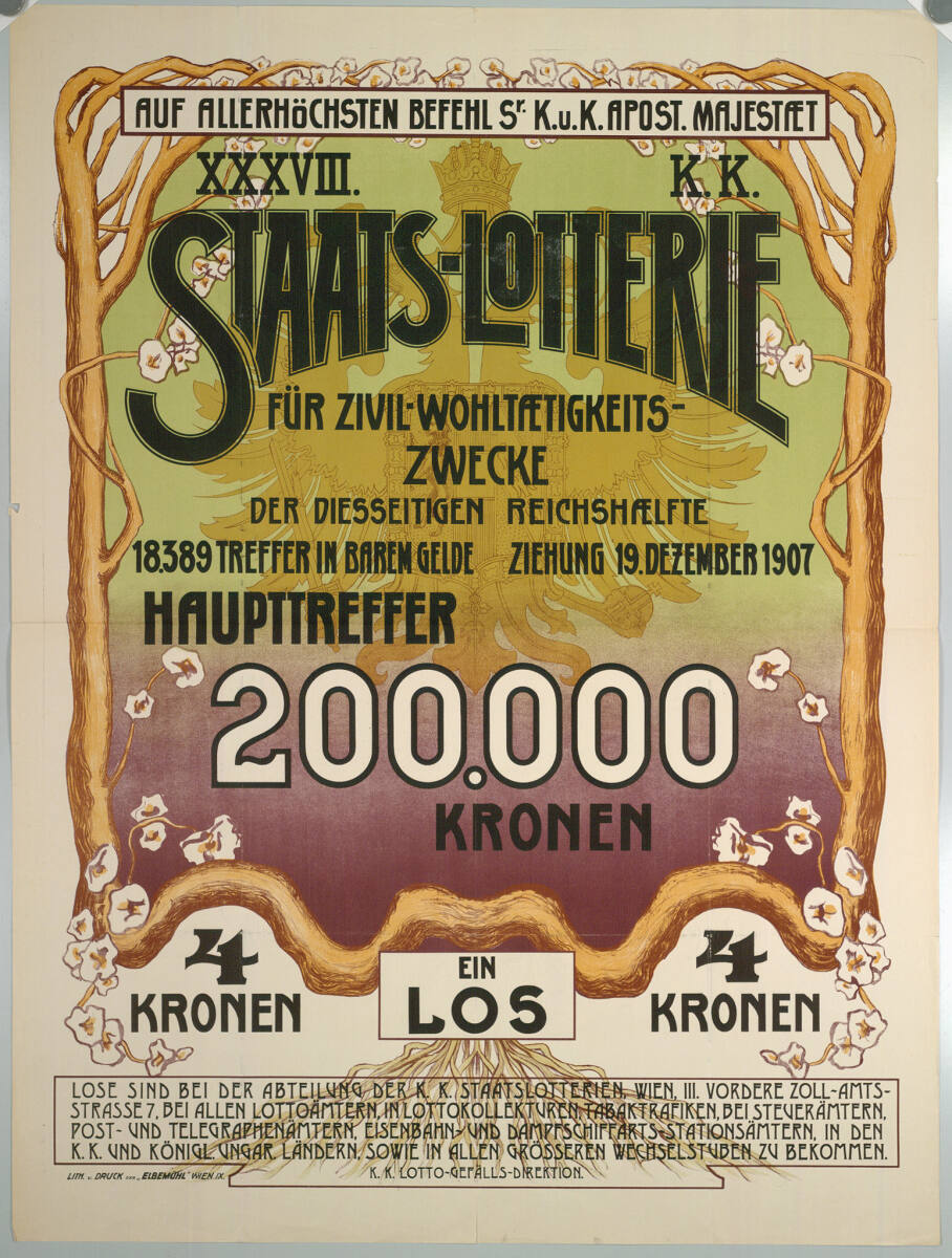 Anonym, XXXVIII. STAATS-LOTTERIE FÜR ZIVIL-WOHLTÄTIGKEITS-ZWECKE; 1907