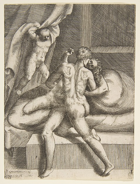 Giulio Bonasone, Apollo and Leucothea, from "The Loves of the Gods"