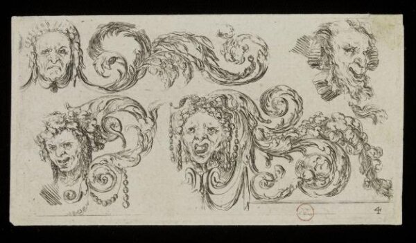 Stefano della Bella, Frises, feuillages et grotesques