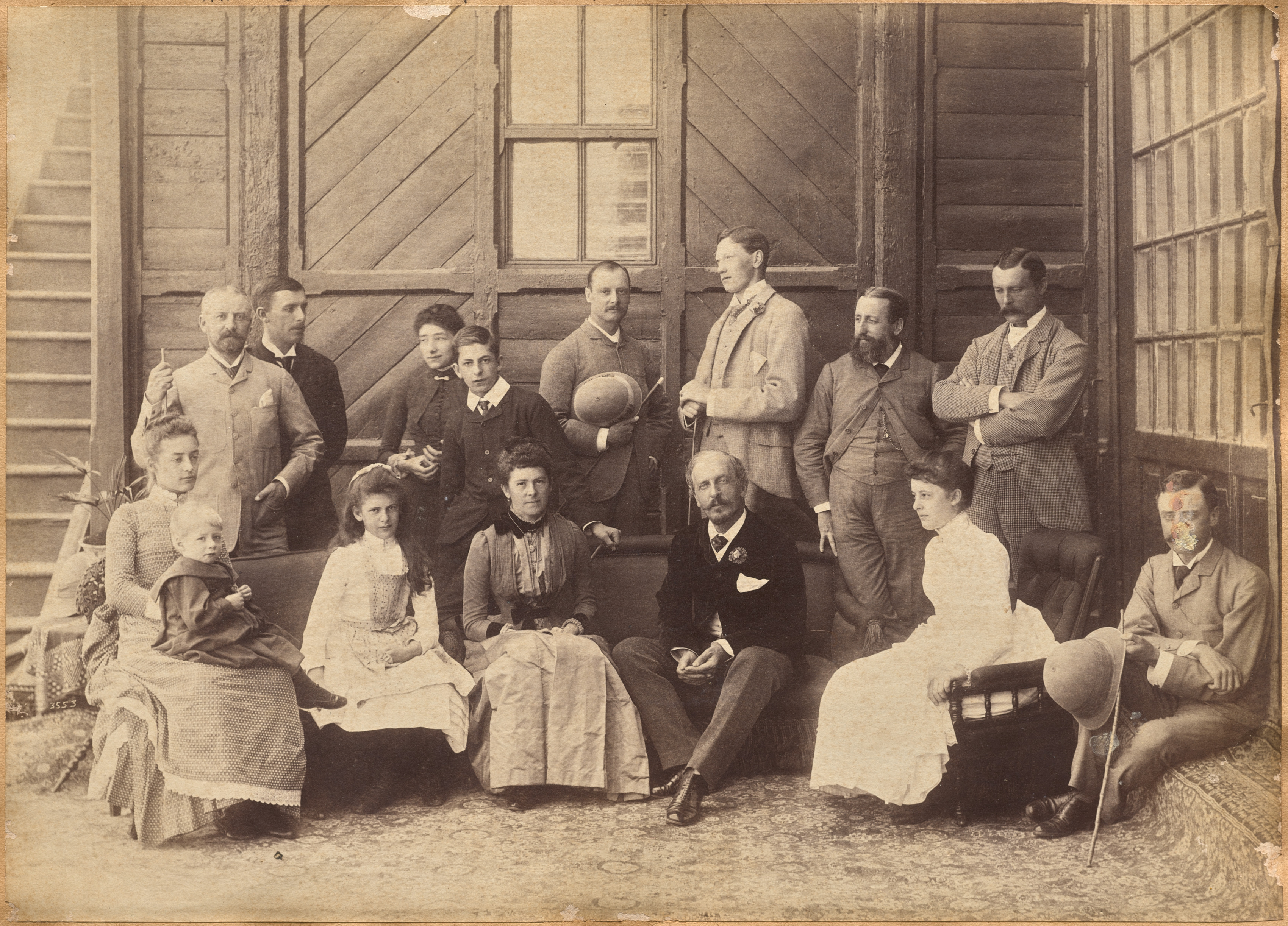 Raja Deen Dayal, Shimla 17th May 1887: Viceregal party. Lord William Beresford, Military Secretary, Captain Leonard Gordon A.D.C., Mademoiselle Clerc, The Honorable Basit Blackwood, Major F. R. Hamilton A.D.C., Mr. Oglivie Grant, Sir Donald Mackenzie Wallace K.C.E., Private Secretary, Dr. J. Findlay, Mrs. F. R. Ham…