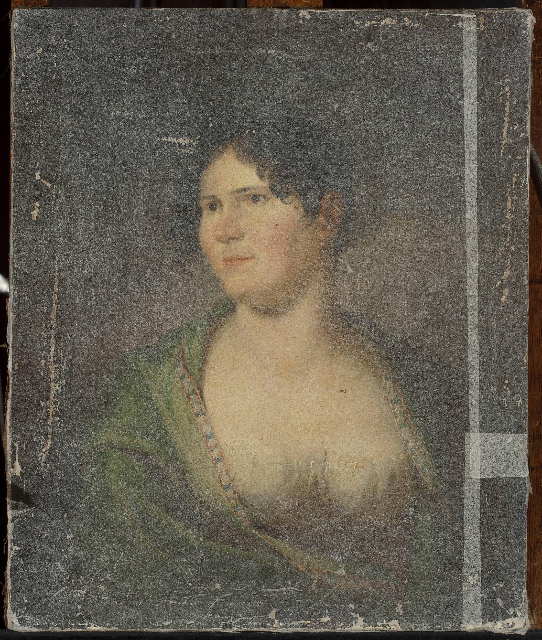 Jan Damel, Portrait of a woman in an Empire dress