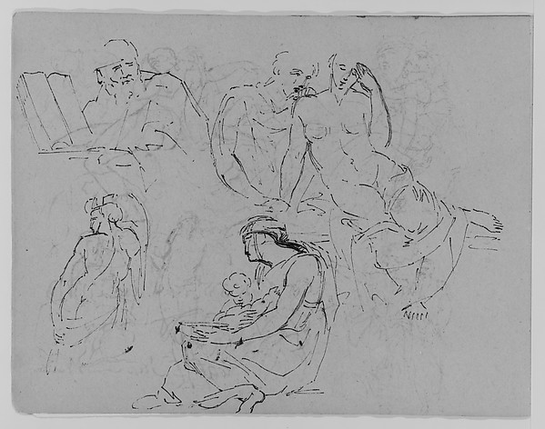 Thomas Sully, Four Figure Studies (from Sketchbook)