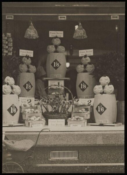 Hoppé, Emil Otto, Magazine Window Display of Butter