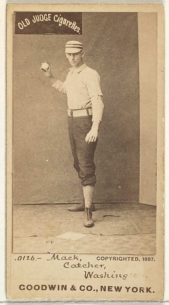 Goodwin & Company, Connie Mack, Catcher, Washington Nationals, from the Old Judge series (N172) for Old Judge Cigarettes