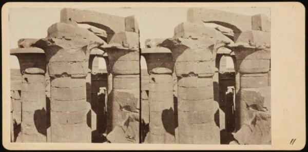 Francis Frith, Stereoscopic photograph of the Temple of Karnac (or Karnak) in Thebes