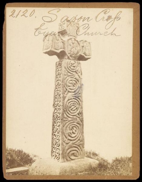Francis Frith, Saxon Cross.  Eyam Church