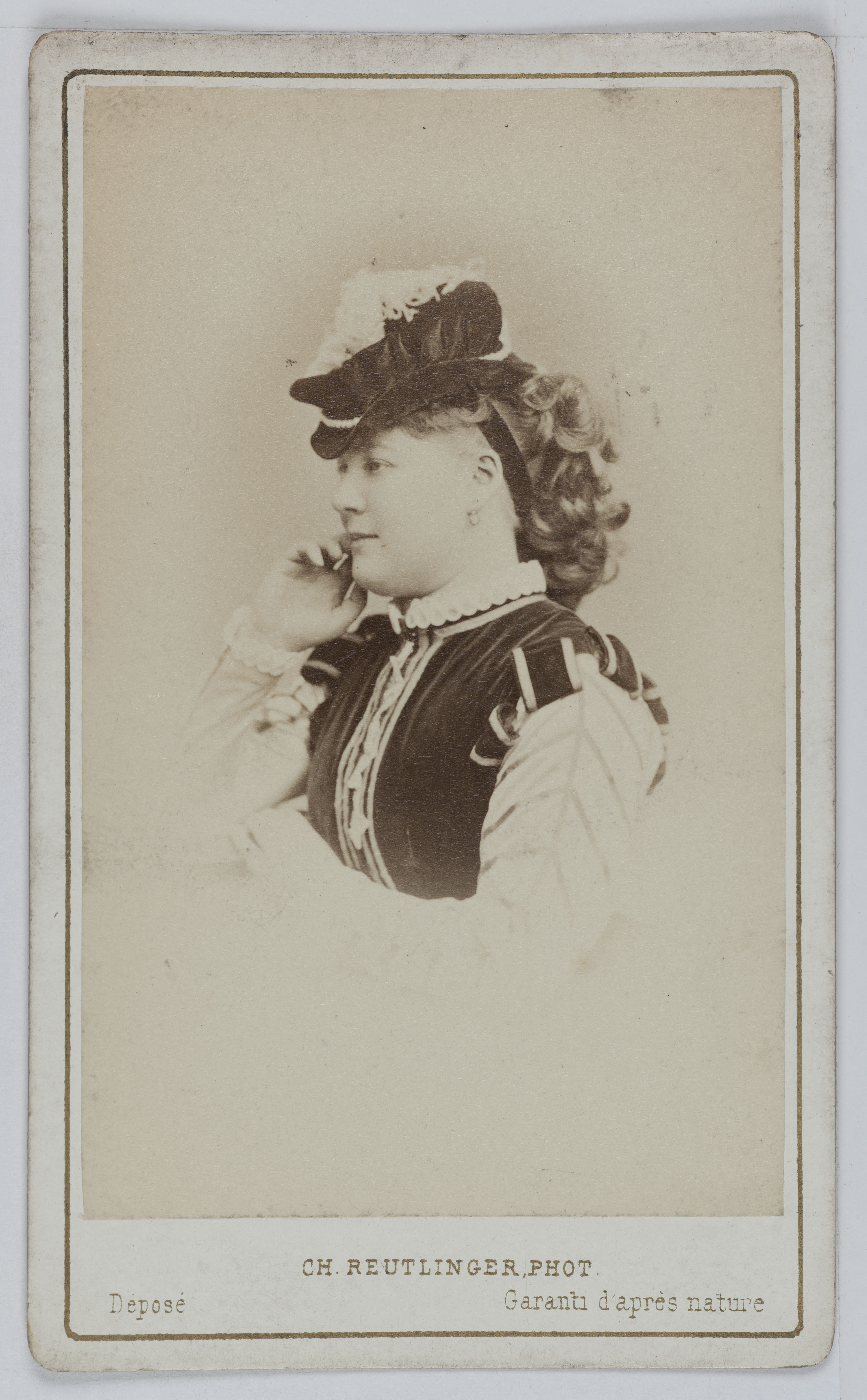 Charles Reutlinger, Portrait de Mélanie Reboux (1836-1876), soprano belge.