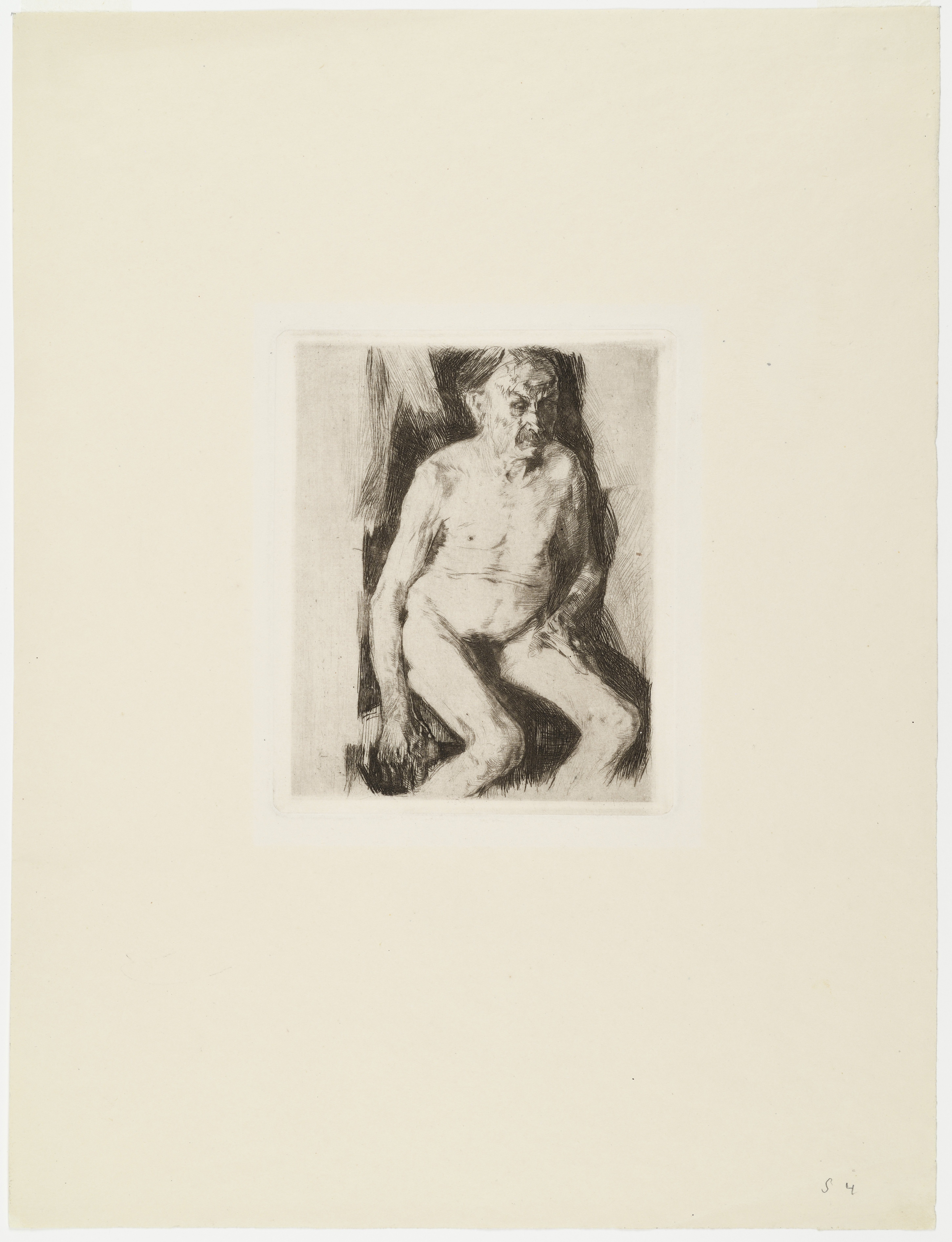 Unknown artist, "Sitzender männlicher Akt"