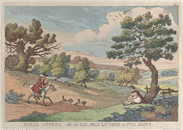 Thomas Rowlandson, Rural Sports, or an Old Mole Catcher in Full Scent