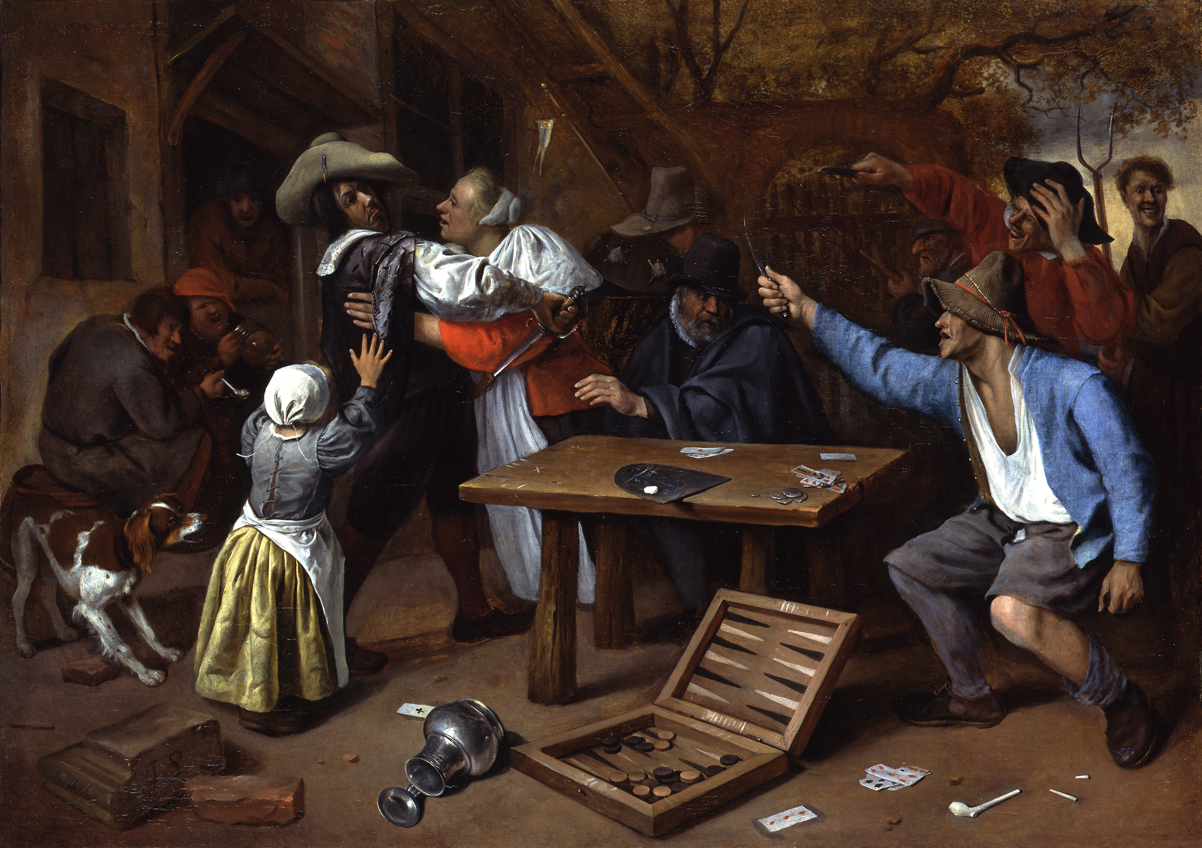 Jan Steen, Streit beim Kartenspiel