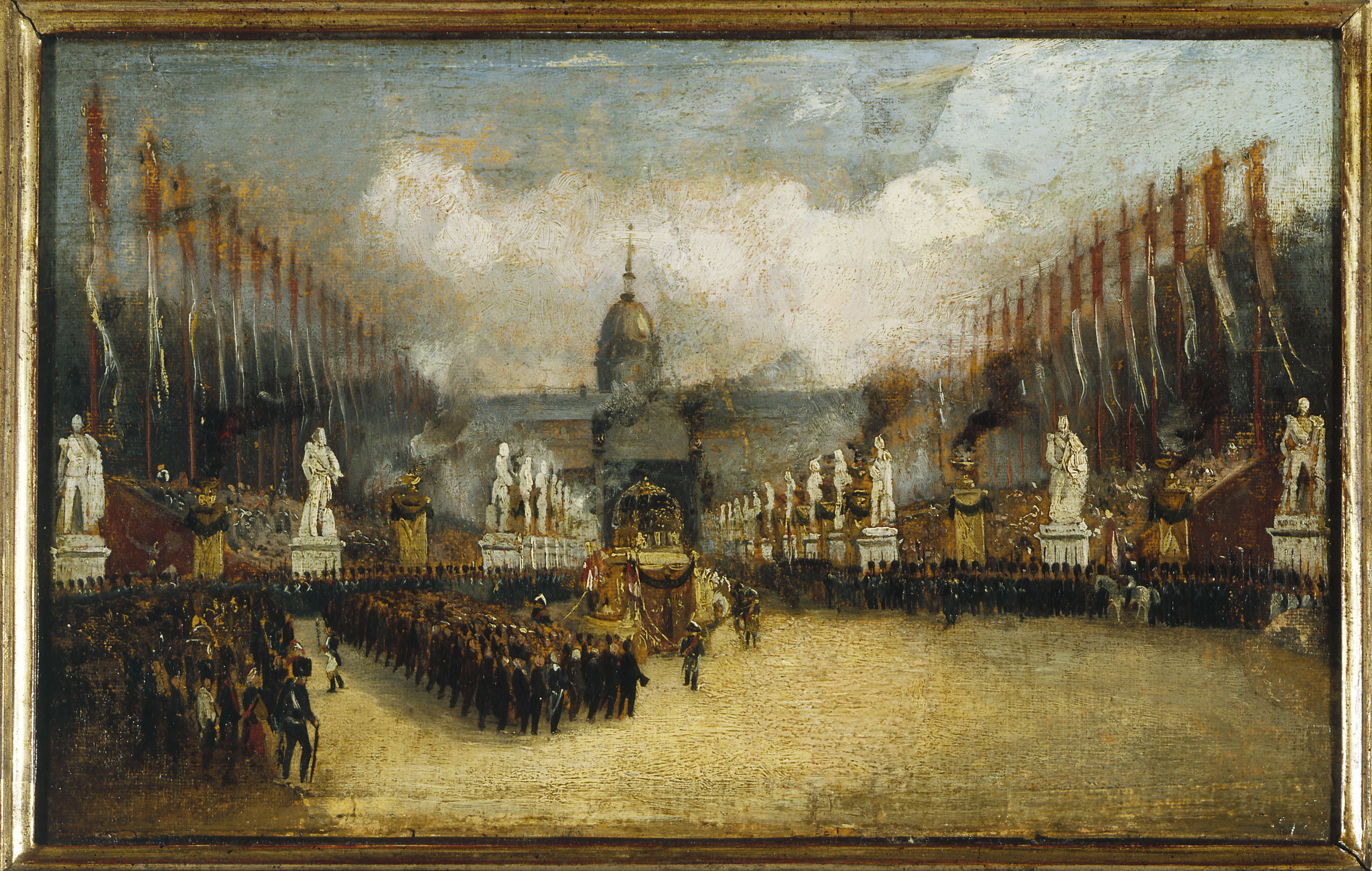 Anonyme, Arrivée des cendres de Napoléon sur l'esplanade des Invalides, le 15 décembre 1840.
