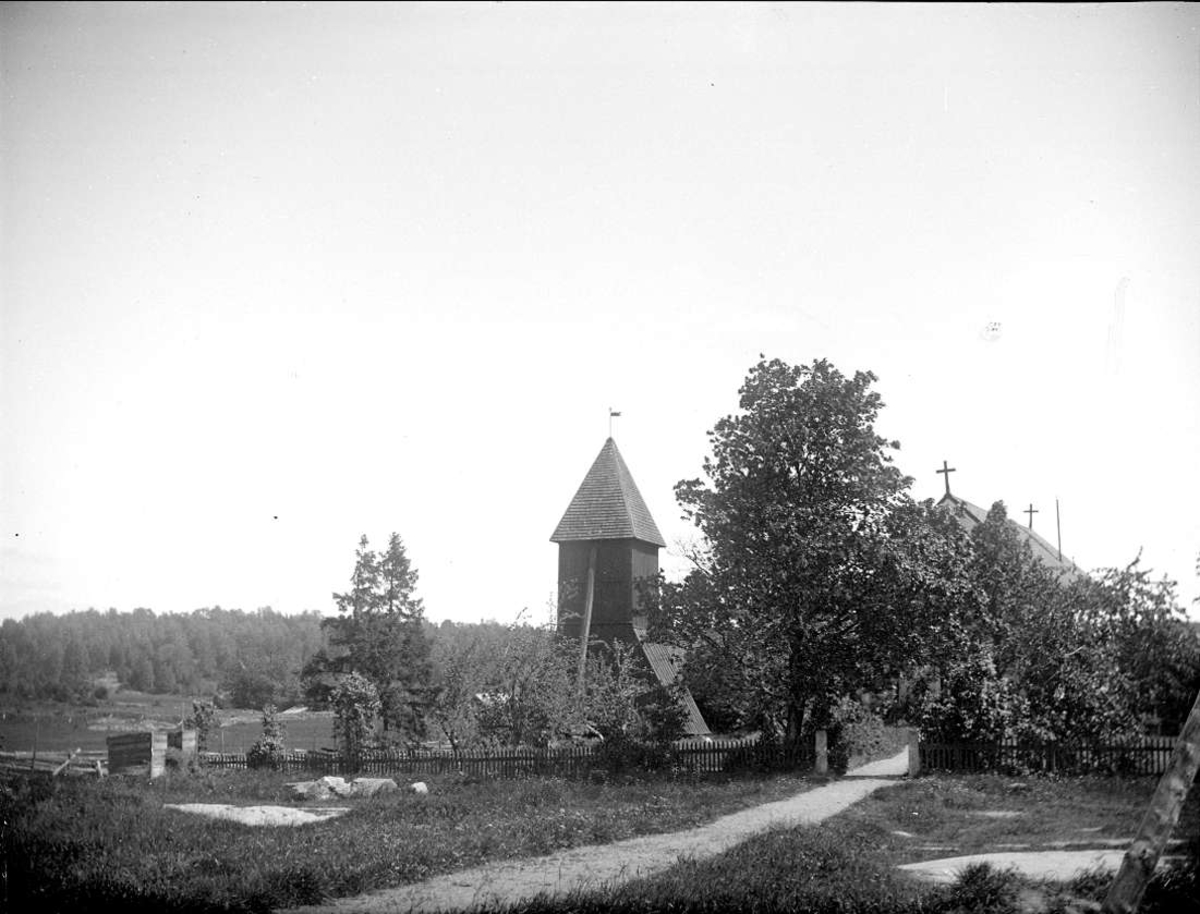 August Fredrik Schagerström, Belfry and the Church Environment at Vada Church, Vada parish, Uppland, June 1920