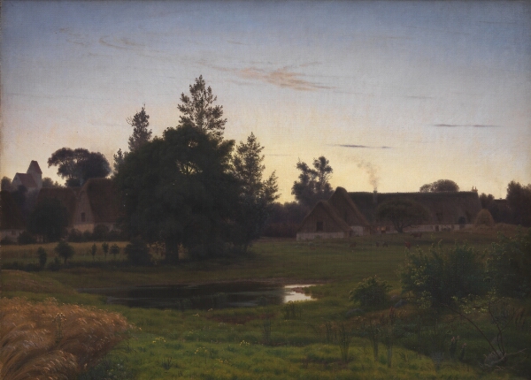 Vilhelm Kyhn, Efter solnedgang i udkanten af en landsby
