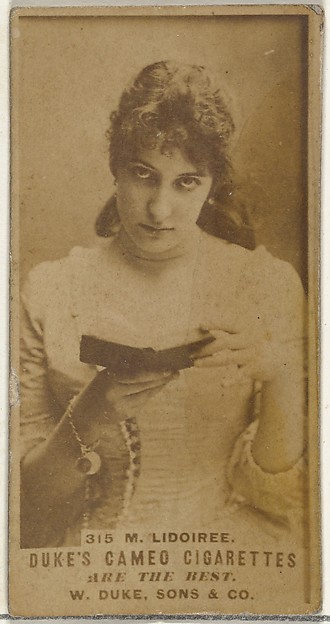 W. Duke, Sons & Co., Card Number 315, M. Lidoiree, from the Actors and Actresses series (N145-5) issued by Duke Sons & Co. to promote Cameo Cigarettes