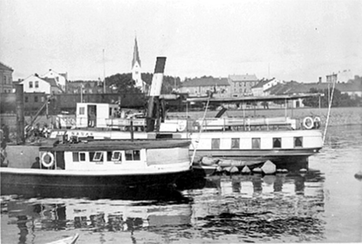 Anno Domkirkeodden, MJØSBÅTER, HAMAR BRYGGE, D. S. LETTVINDT, D. S. HAMAR, STORTORGET, TOG