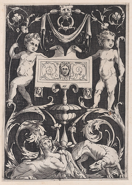 Agostino Veneziano (Agostino dei Musi), Ornamental Panel