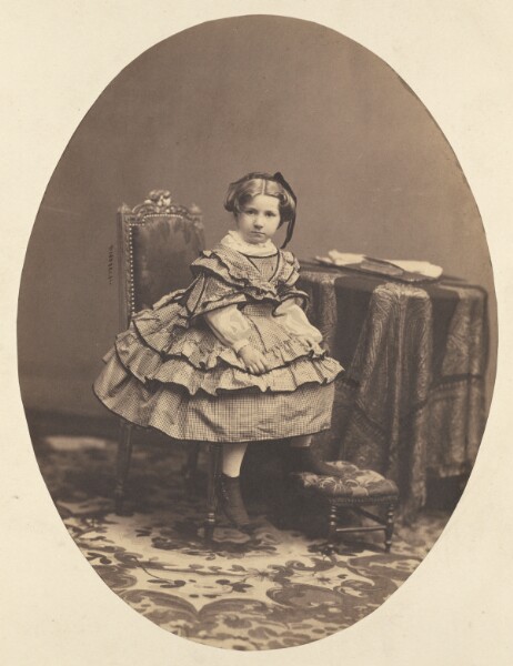 André Adolphe-Eugène Disdéri, [Portrait of a Seated Girl]