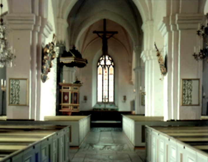 AB Flygtrafik, Sköllersta kyrka, interiör.