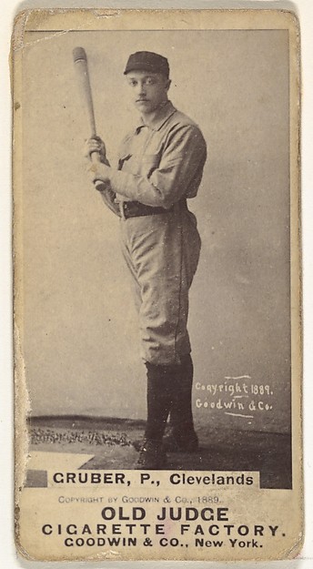 Goodwin & Company, Henry Gruber, Pitcher, Cleveland, from the Old Judge series (N172) for Old Judge Cigarettes