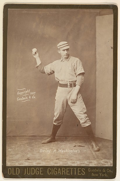 Goodwin & Company, Daley, Pitcher, Washington, from the series Old Judge Cigarettes