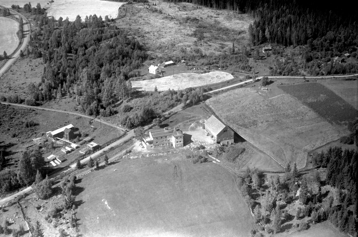 Anno Domkirkeodden, Flyfoto av Solbjør pensjonat, Fløtlia, Ringsaker.