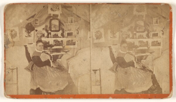 Unknown, [Large woman seated in her bedroom]