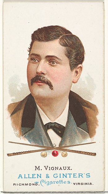Allen & Ginter, Maurice Vignaux, Billiard Player, from World's Champions, Series 1 (N28) for Allen & Ginter Cigarettes