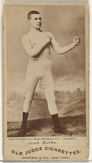 Goodwin & Company, Jack Burke, from the Celebrities and Prizefighters series (N174) for Old Judge Cigarettes