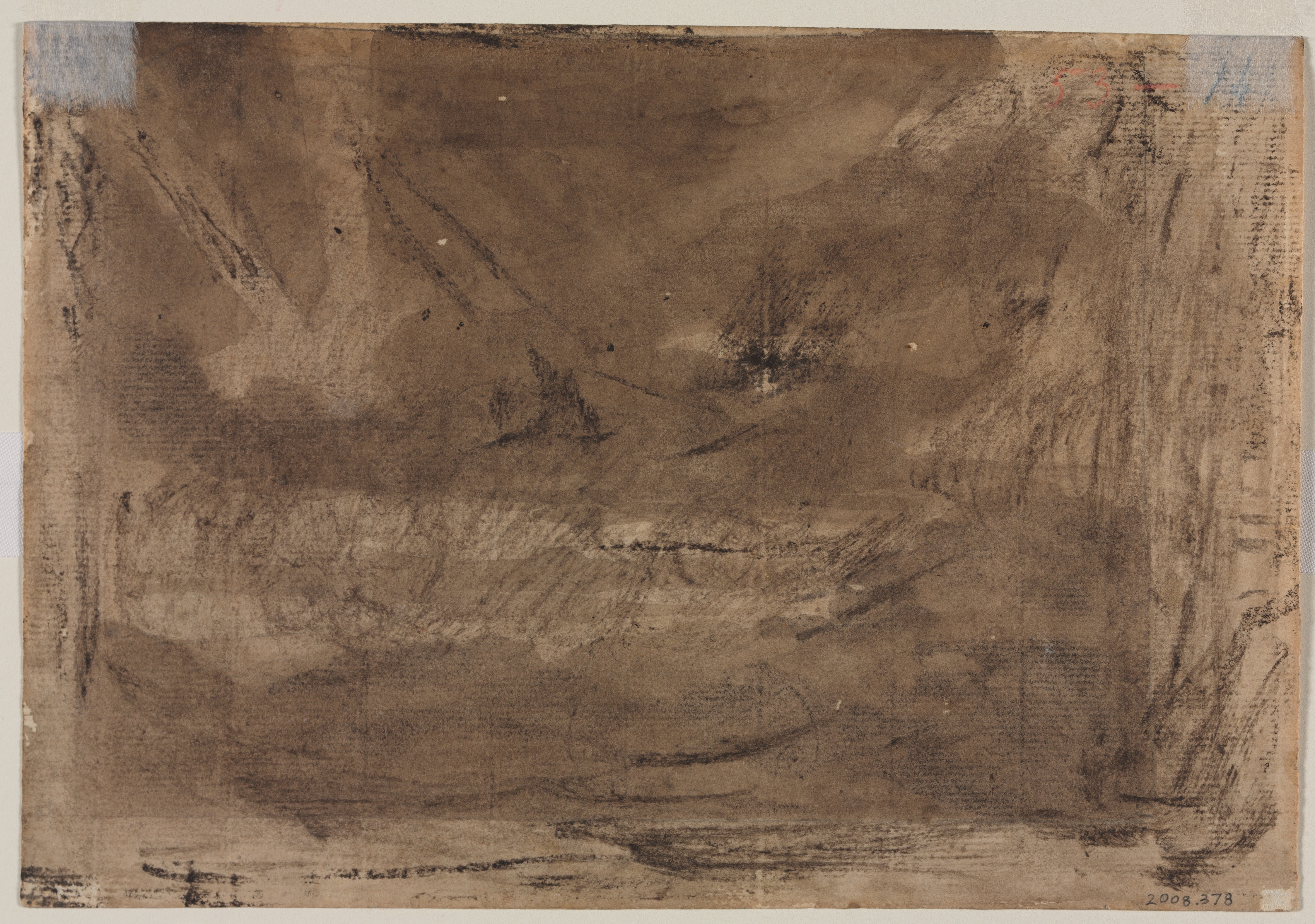 Théodore Géricault, Compositional Study? (possibly for "Poussin’s Deluge") (verso)