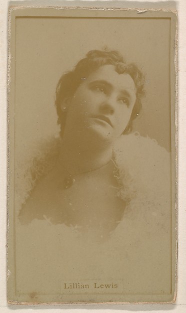Kinney Brothers Tobacco Company, Lillian Lewis, from the Actresses series (N245) issued by Kinney Brothers to promote Sweet Caporal Cigarettes