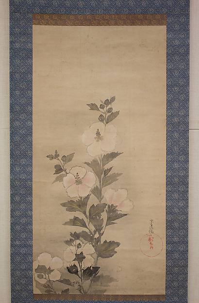 Tawaraya Sōtatsu, White Hollyhocks