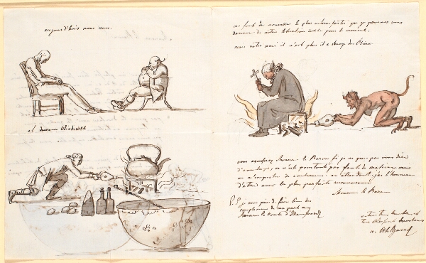 Nicolai Abildgaard, Brev til Baron de Geer med tegninger. 1797.