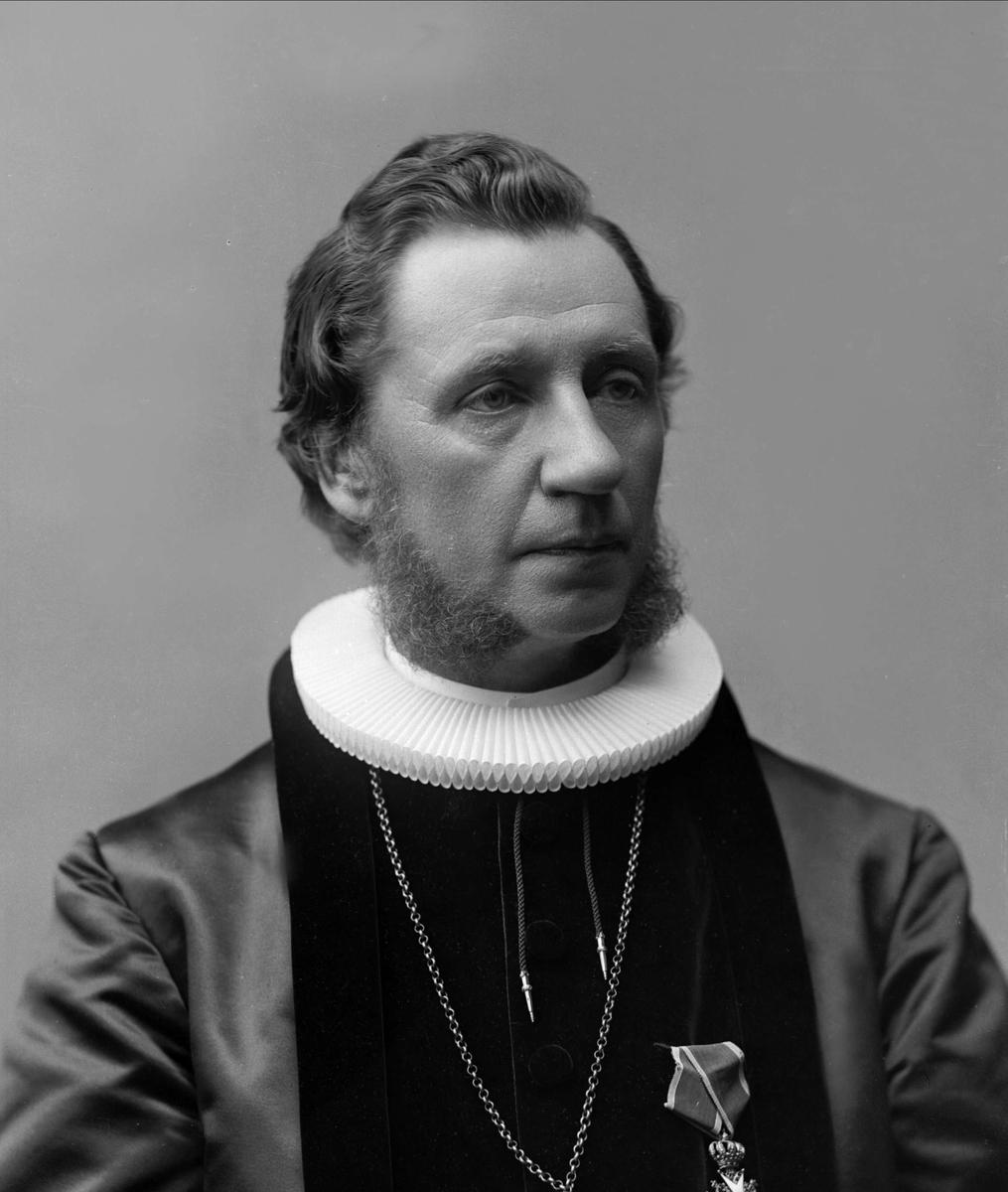 Gustav Borgen, Portrett, mann i biskopdrakt. Biskop Bugge.