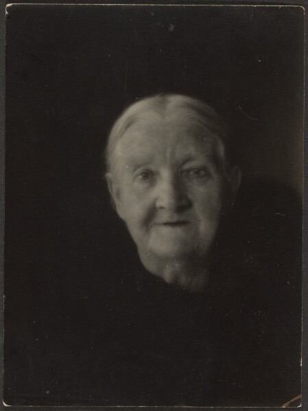 Louis Fleckenstein, [Portrait of an Old Woman in Dark Setting]