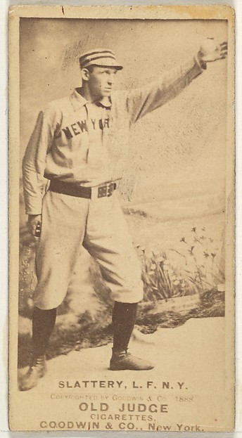 Goodwin & Company, Michael J. Slattery, Left Field, New York, from the Old Judge series (N172) for Old Judge Cigarettes
