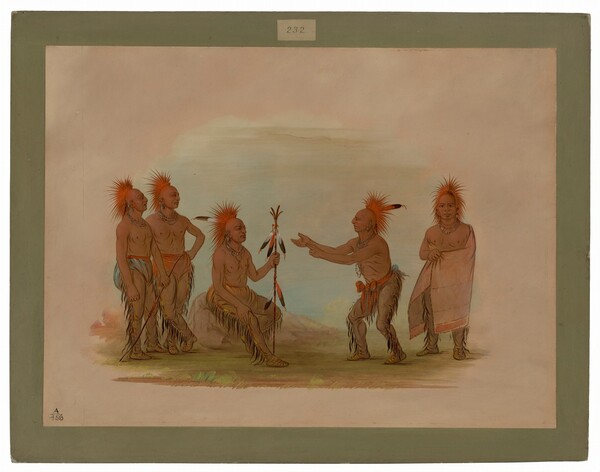 George Catlin, Black Hawk and the Prophet - Saukie