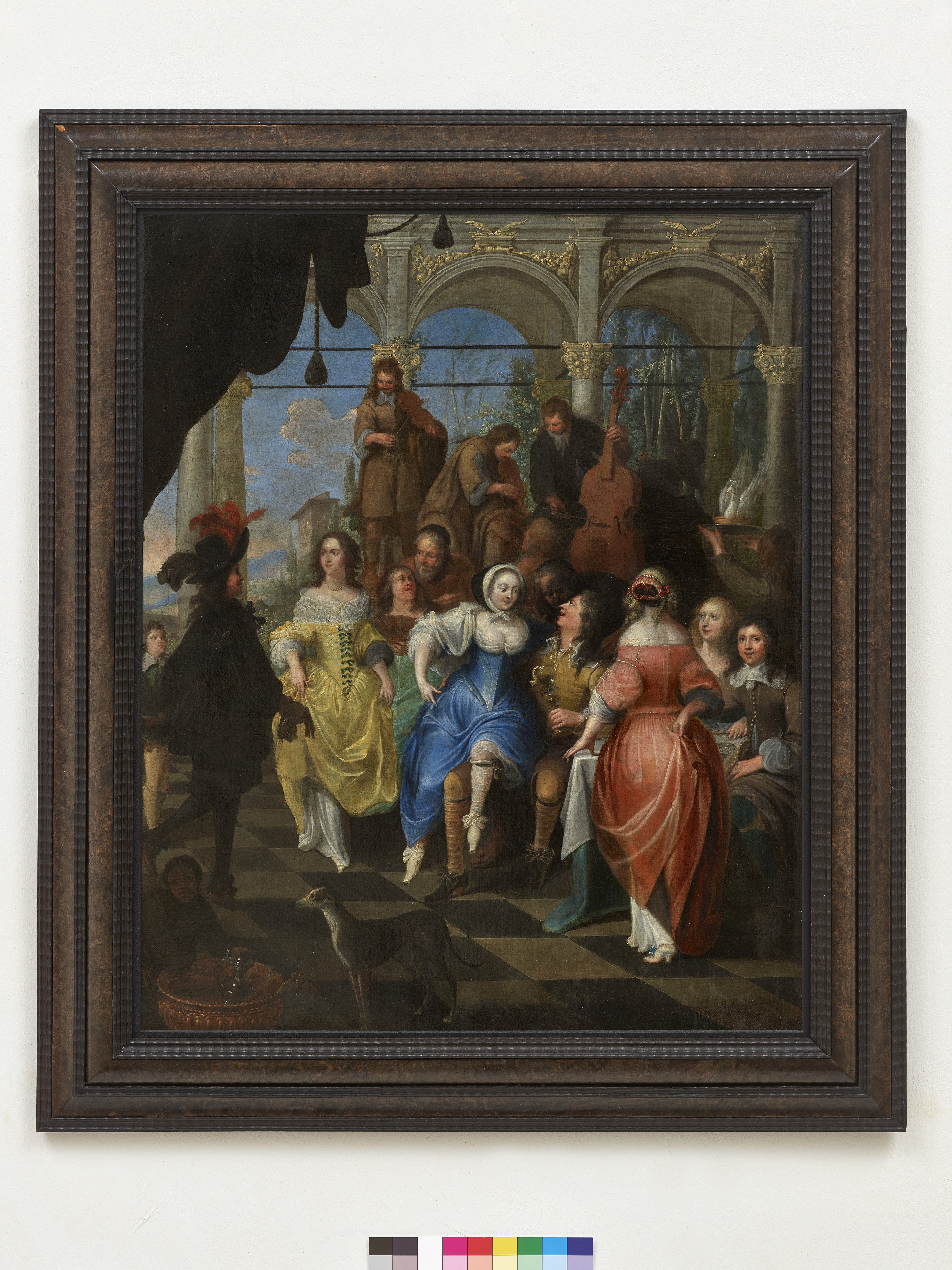 Hieronymus Janssens, Hieronymus Janssens (1624-1693), Festgesellschaft in einer offenen Palastarchitektur