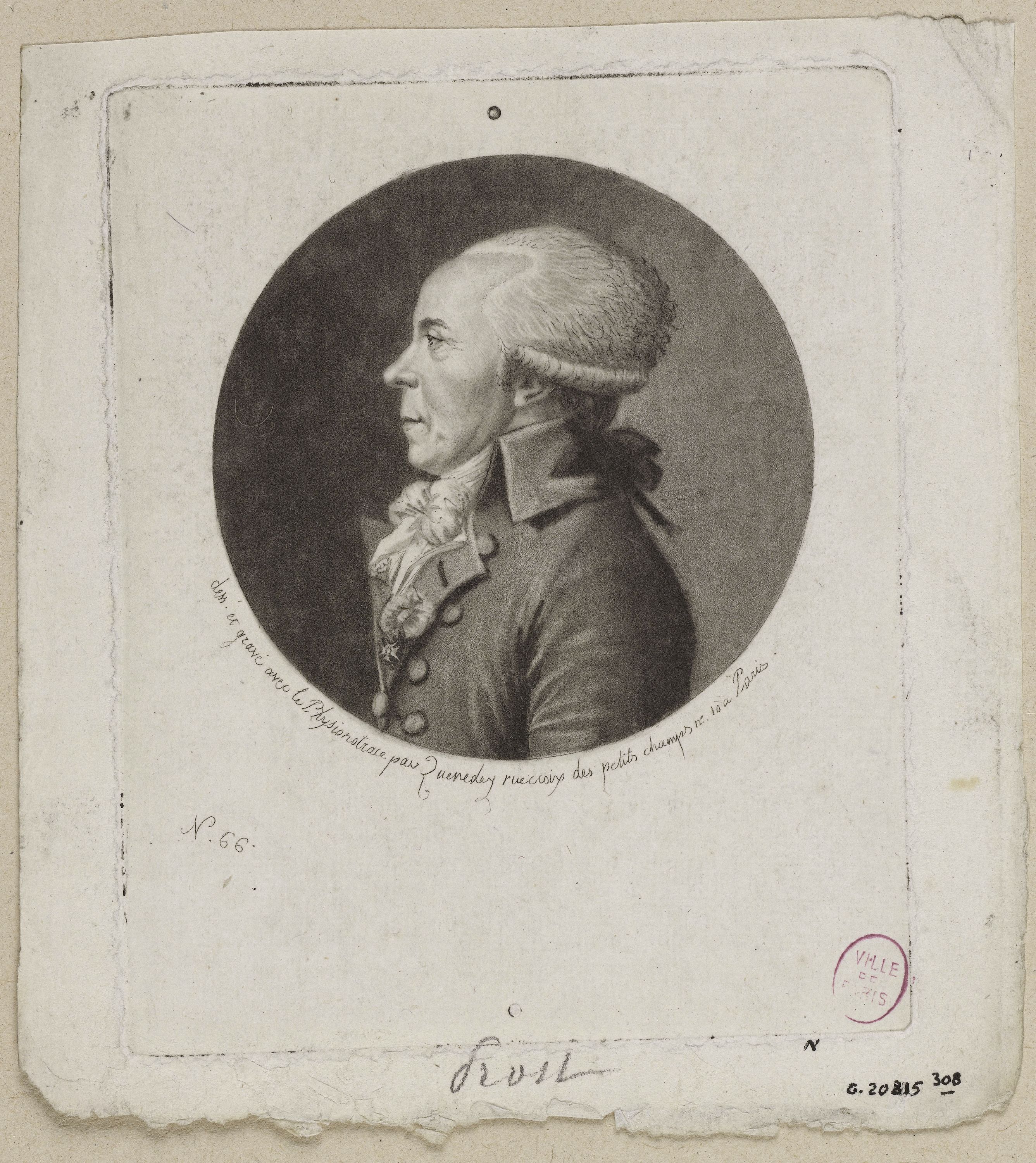 Edmé Quenedey, Portrait de Monsieur Prost