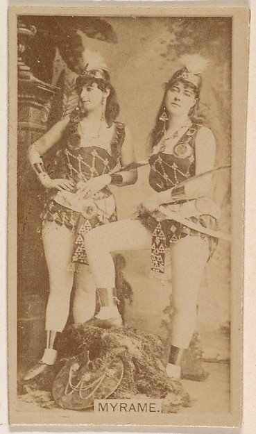 Kinney Brothers Tobacco Company, Miss Myrame, from the Actresses series (N245) issued by Kinney Brothers to promote Sweet Caporal Cigarettes